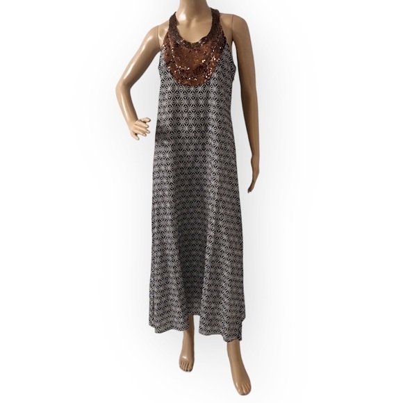 TORY BURCH Sequin and beaded Sunkiss Lightweight cotton tank Dress size 4 - Picture 1 of 13